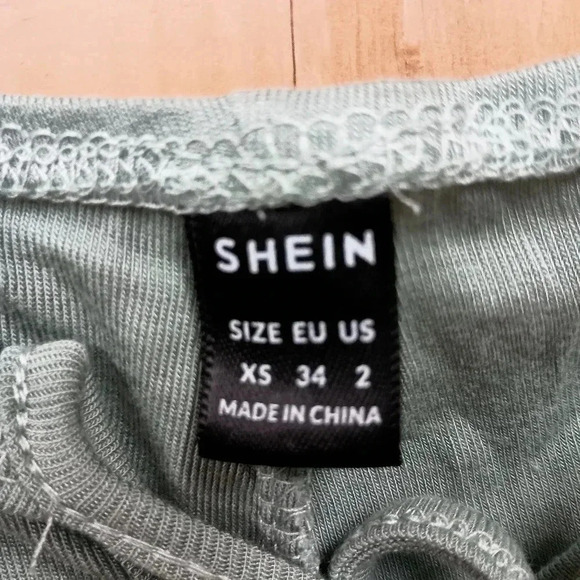 Extra small light teal tie up in front around waist maternity pants - Picture 3 of 6